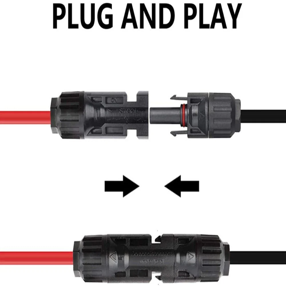 12AWG 16.4FT Solar Extension Cables Wires with Female and Male MC4 Connectors - Image 3