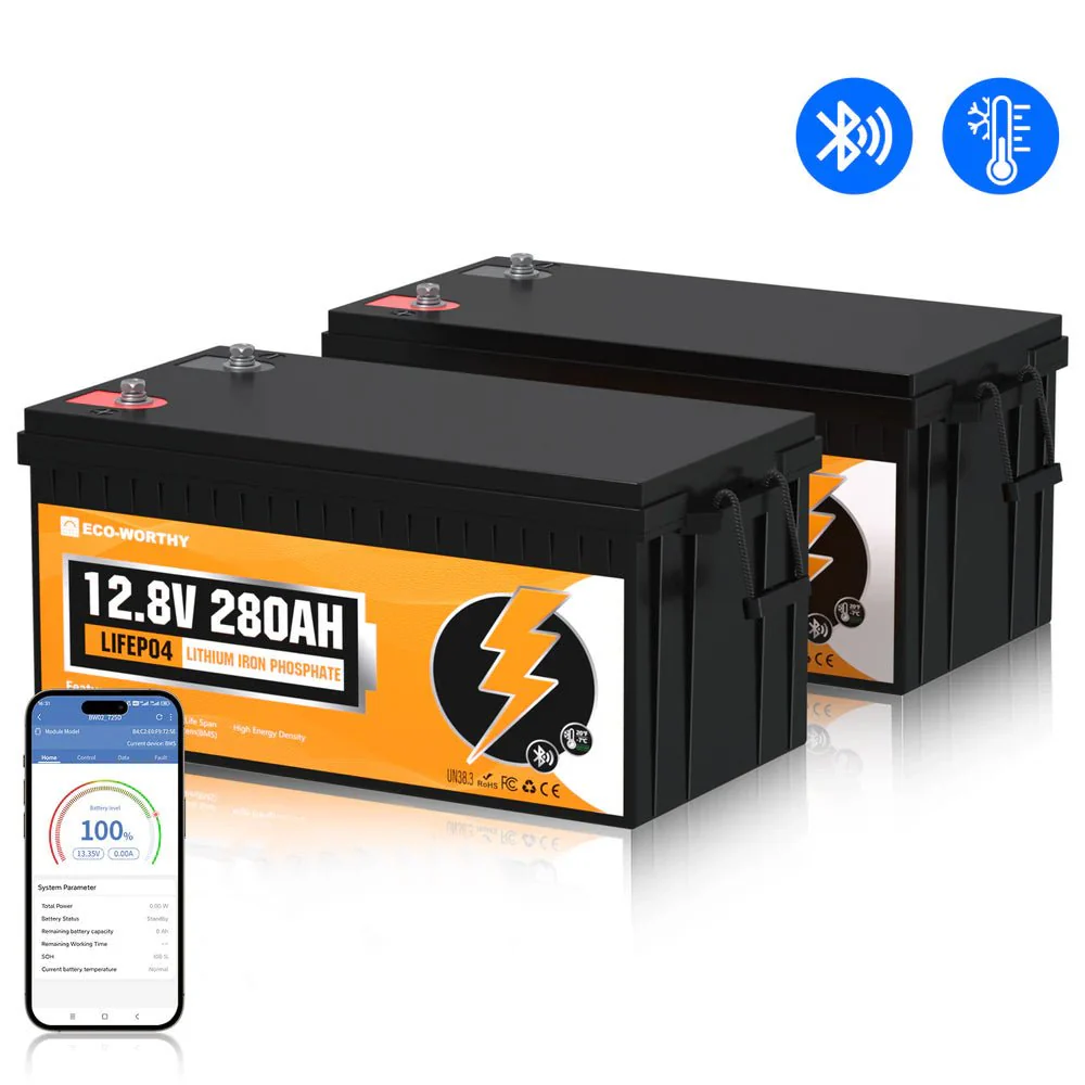 B2B-LiFePO4 12V 280Ah Lithium Iron Phosphate Battery With Bluetooth - Image 12