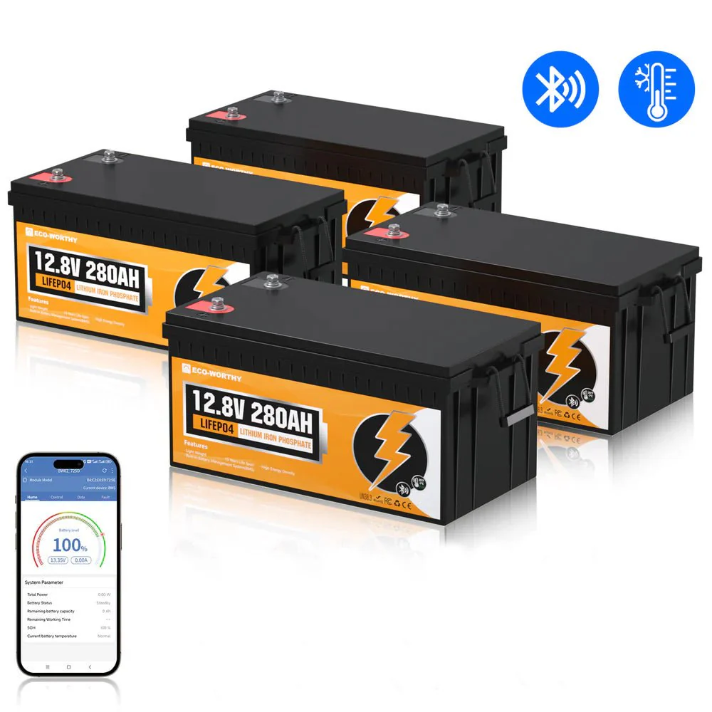 B2B-LiFePO4 12V 280Ah Lithium Iron Phosphate Battery With Bluetooth - Image 14