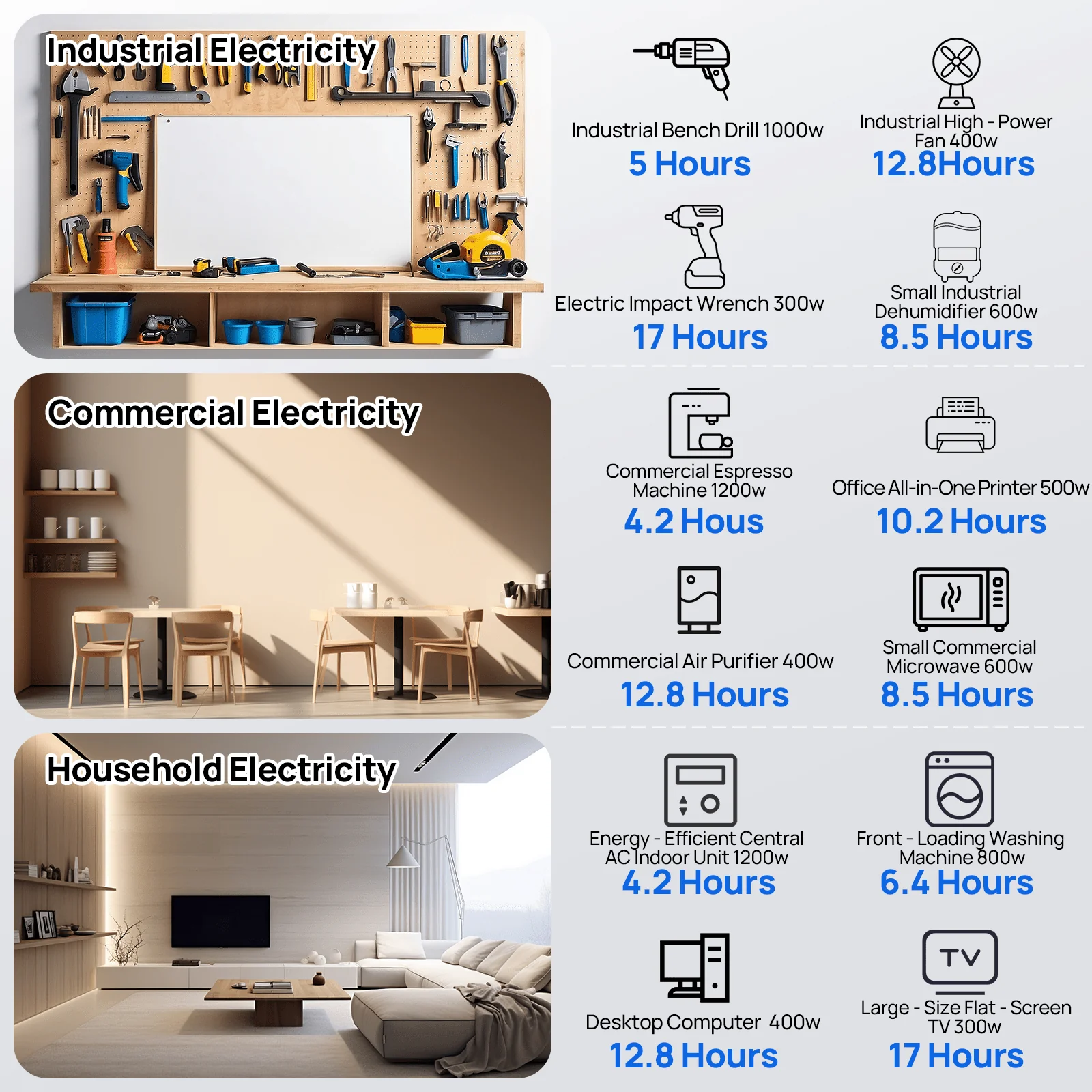 ECO-WORTHY 5.12KWh Home Backup Power With 48V 100Ah LiFePO4 And  3500W 48V Off-Grid Inverter - Image 8