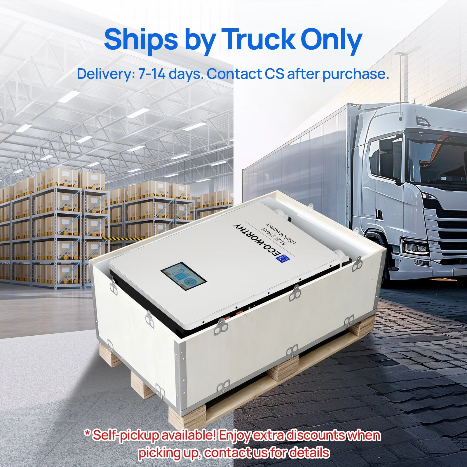 ECO-WORTHY Home Backup Power 16.08KWh 51.2V 314Ah Battery+5kW 48V Off Grid Inverter - Image 9